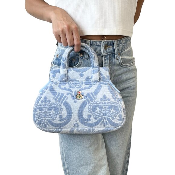 Vivienne Westwood Vintage Orb Logo Mini Bag Magnet Blue [105968] - Picture 3 of 12